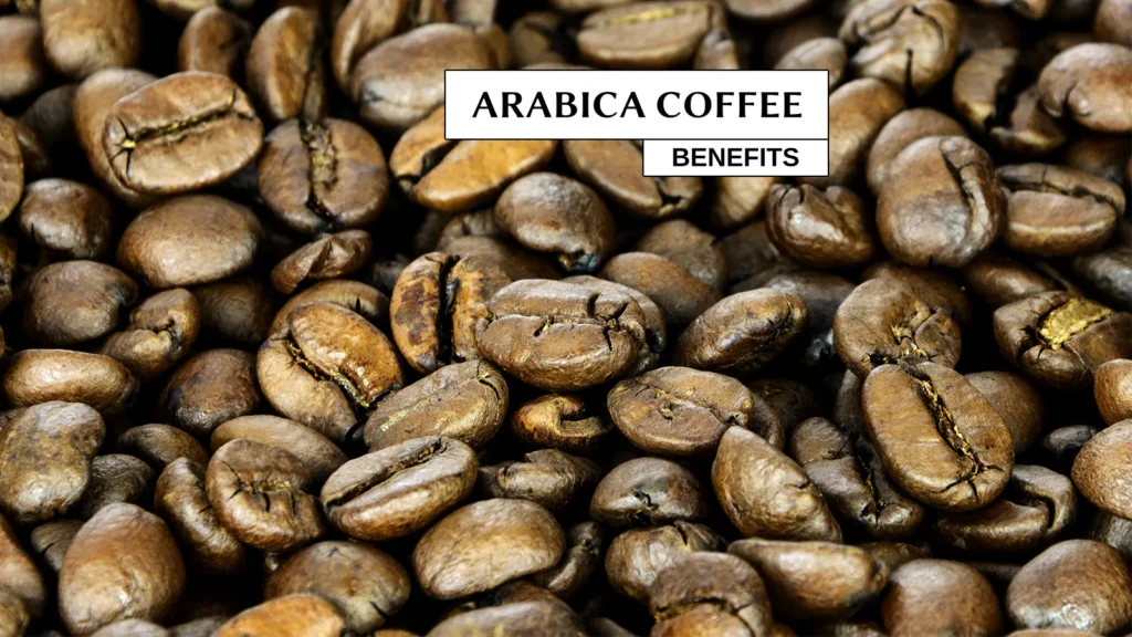 Text over Arabica Coffee Beans