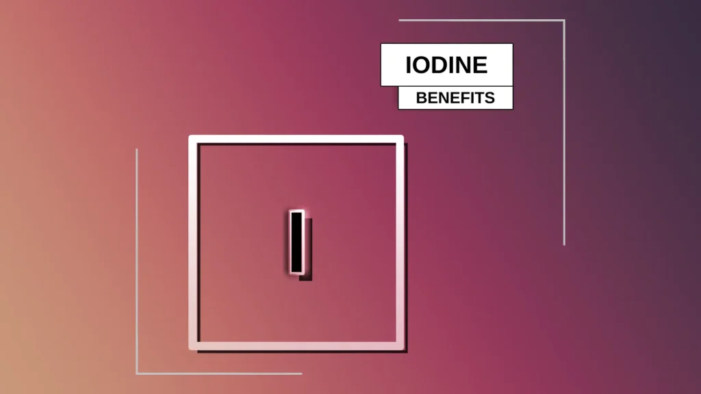 Text over chemical symbol of Iodine.